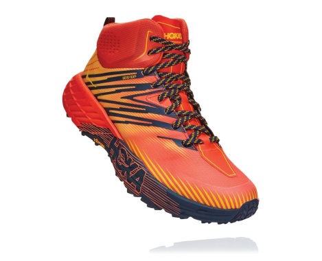 Botas Hoka One One Speedgoat Mid GORE-TEX 2 Portugal - Botas Caminhada Homem Vermelhas / Douradas - NBIFTU-718